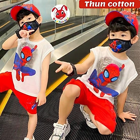 Quần áo siêu nhân trẻ em từ 10-42kg. Chất cotton 4 chiều - Kiến Lửa - Đỏ trắng - 3