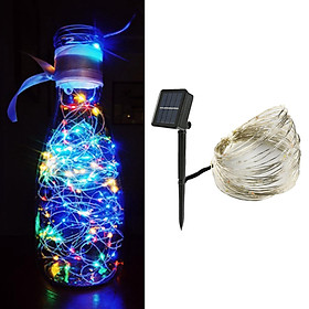 Solar String Lights, Led Solar Fairy Strip Lights Waterproof, Copper Wire Lights for Indoor Outdoor Tree Plant Decor