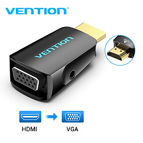 Đầu chuyển đổi HDMI to VGA có hỗ trợ cổng audio 3.5mm VENTION AIDB0 - Hàng chính hãng