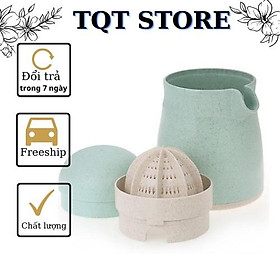 Mua Bình nhựa kết hợp dụng cụ vắt cam bằng tay làm bằng nhựa lúa mạch an toàn  tiện lợi