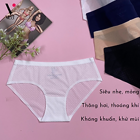 Quần lót nữ thông hơi không đường may Vicci QV.209 công nghệ Microfiber siêu mỏng nhẹ, tàng hình không viền, mặc nhẹ như không, thoáng khí, kháng khuẩn khử mùi
