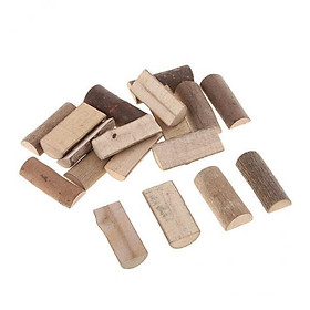 2x 20 Pcs Natural Half Wood Log Slices Pieces Crafts Rustic for