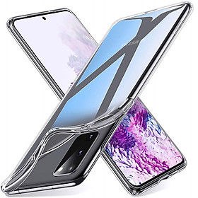 Ốp lưng dẻo silicon cho Samsung Galaxy S20  hiệu Ultra Thin (siêu mỏng 0.6mm, chống trầy, chống bụi) - Hàng nhập khẩu - Trong suốt