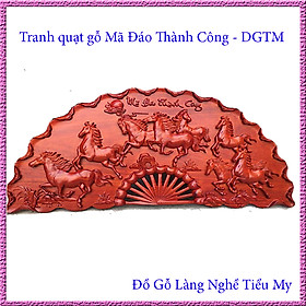 Mua Tranh quạt gỗ Mã Đáo Thành Công gỗ hương nguyên tấm hàng đẹp sang trọn cho ngôi nhà của bạn