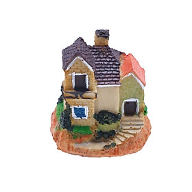 Mini Fairy Garden House Micro Landscape Miniature  Cottage House Resin Mini Villa House for Outdoor Patio Decor Birthday Gift