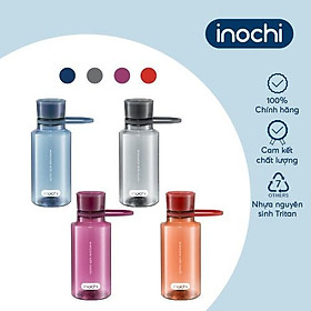 Bình nước Inochi - Kita Slim 350ml màu Ghi sữa/Hồng sen/Xanh chàm/Cam sữa