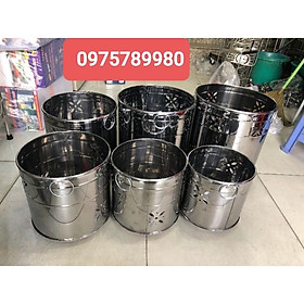 Mua Thùng Đốt Vàng Mã Có Nắp Đậy Inox Nhiều Size