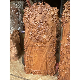 Mua Đốc lịch treo tường khắc tượng phật di lặc bằng gỗ hương đá kt 37×77×3cm