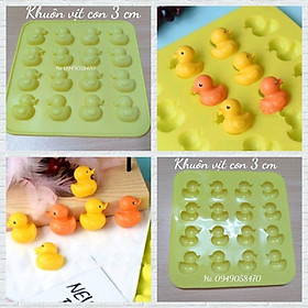 Mua Khuôn silicon 16 chú vịt con 3 cm dễ thương làm thạch rau câu  socola