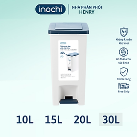 Mua  Loại Kèm Ruột  Thùng rác đạp chữ nhật Hiro 30L (Tặng kèm Sticker) - Chính Hãng INOCHI