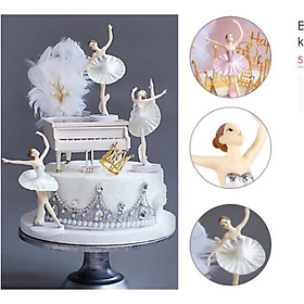 Mua Mô Hình 3 Cô Gái Vũ Công Múa Ba Lê  Trang Trí Bánh Kem  Trang Trí Bánh Sinh Nhật  Topper Cake