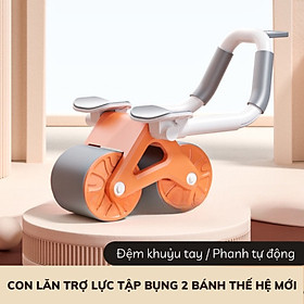 Con lăn tập Squat cơ bụng có đồng hồ đếm số FITGym Pro tặng thảm lót