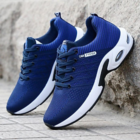 Giày thể thao buộc dây Giày sneakers thể thao nam Giày thể thao vải thoáng khí Màu đen Màu xanh G89