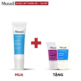 Serum giảm mụn Murad Outsmart Acne (Blemish) Clarifying Treatment 50ml TẶNG Sữa rửa mặt AHA/BHA + SRM Acne Control 15ml