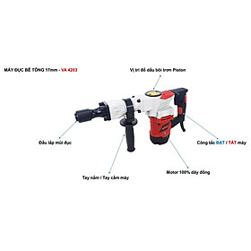 Mua MÁY ĐỤC BÊ TÔNG VAC 17MM - VA4203