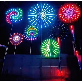 QUÁ ĐẸP VỚI BỘ ĐÈN LED TRANG TRÍ SÁNG PHAO HOA NGOÀI TRỜI CẮM CỘT CỰC ĐẸP 