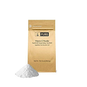Vitamin C Powder (1 lb.) by Pure Organic Ingredients, Eco-Friendly Packaging, L-Ascorbic Acid, Antioxidant, Boost Immune System, DIY Skin Care