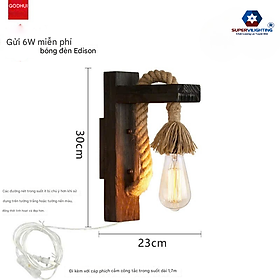 Mua Đèn Gắn Tường Gỗ Vintage - Đèn Treo Tường Trang Trí Nội Thất & Decor Quán Cafe Hiện Đại