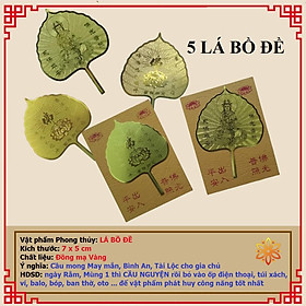 Mua Lá Bồ Đề Quan Âm Bồ Tát vàng Cầu May Mắn  Bình An  Tài Lộc cho gia chủ