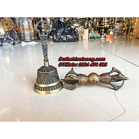Mua Bộ Pháp Khí Chuông Chày Kim Cang Bằng Đồng Màu Đen