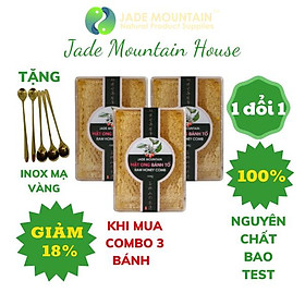 Combo 3 Mật Ong Bánh Tổ Jade Mountain Chứa Sáp Ong Nguyên Vẹn Vị Ngọt Tự Nhiên Chất Lượng Cao 500gr