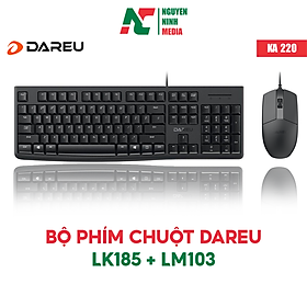 Bộ Phím Chuột Có Dây Dareu LK185 + LM103 - Hàng Chính Hãng