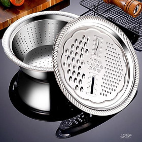 BỘ RỔ NẠO INOX ĐA NĂNG 3 IN 1 | BỘ NẠO INOX