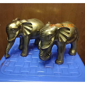 Mua Tượng voi phong thủy bằng đồng cao 12cm  vật phẩm phong thủy