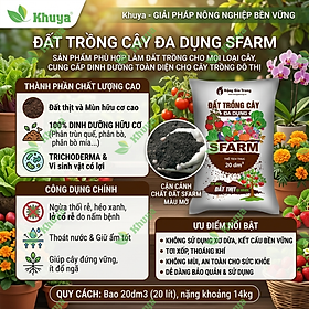 Đất thịt đa dụng Sfarm 20dm3 nặng khoảng 14kg