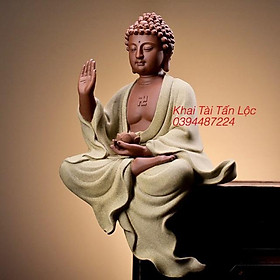 Tượng Phật Adida gốm tử sa cao 30 cm hàng cao cấp
