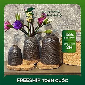 Bình hoa chuông dáng hạt mưa cao 33cm gốm sứ Bát Tràng cao cấp