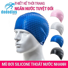 Nón bơi mũ bơi có nốt sần thoát nước nhanh CA32 chất liệu cao cấp cho người lớn, nam, nữ và trẻ em trên 8 tuổi - Hàng Chính hãng dododios