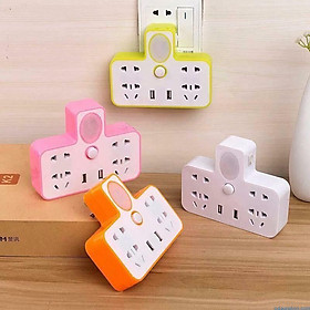 Ổ CẮM ĐIỆN ĐA NĂNG KIÊM ĐÈN NGỦ CÓ CỔNG USB SẠC ĐIỆN THOẠI - Màu ngẫu nhiên