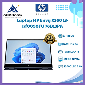 Laptop HP ENVY X360 13-bf0090TU 76B13PA (Core i7-1250U | 16GB | 512GB | Intel Iris Xe | 13.3 inch 2.8K | Cảm ứng | Win 11 | Xanh) - Hàng Chính Hãng - Bảo Hành 12 Tháng Tại HP Việt Nam