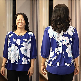 Áo hoa trung niên cao cấp ảnh thật LL01-0320
