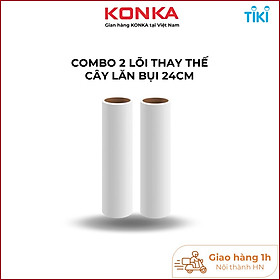 Cây lăn bụi giường 24cm, cây lăn bụi cán dài kèm lõi lăn bụi, hút bụi giường nệm, dính lông mèo, quần áo sàn thảm