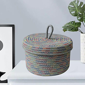 Storage Basket Bins, Shelf Baskets with Lids Organizing Gifts Toys Jewelry