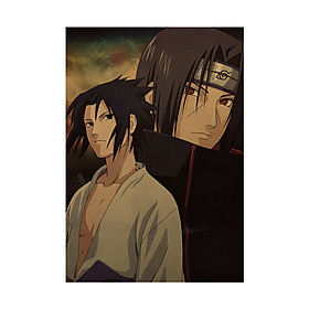 [B019] Poster treo tường, tấm áp phích hai anh em Sasuke và Itachi