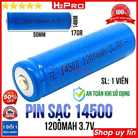 Mua Pin sạc 14500 H2Pro 3.7V 1200mah cao cấp (1 viên)  pin sạc 14500 xịn-an toàn khi sử dụng