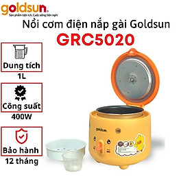 Mua Nồi Cơm Điện Nắp Gài Goldsun GRC5020 Dung Tích 1L Thiết Kế Hình Vịt Dễ Thương Kèm Giá Hấp - Hàng chính hãng Goldsun