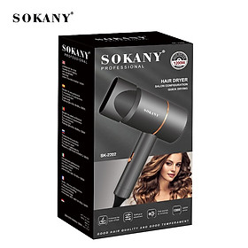 Máy Sấy Tóc, Tạo Kiểu Tóc Sokany SK-2202 Máy Uốn Sấy Tạo Kiểu Ion Âm 2 Chiều Chống Khô Tóc, Chất Liệu Hợp Kim Và Nhựa