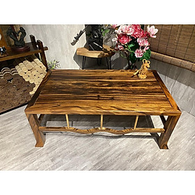Mua Bàn trà gỗ Me Tây nguyên tấm  mặt bàn chữ nhật  tiền tiện nan