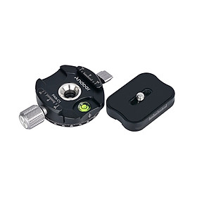 Đầu Xoay Kẹp Chân Tripod Chụp Toàn Cảnh Andoer Pan-C2 Kèm Đế Gắn Máy Ảnh Tiêu Chuẩn Arca-Swiss - Màu Bạc