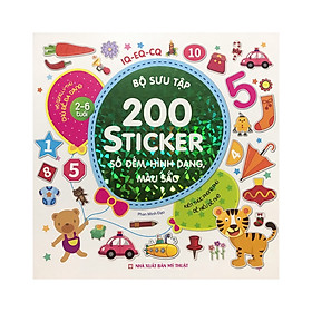 Sách - Bộ sưu tập 200 sticker - Số đếm, hình dạng, màu sắc