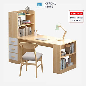 Bàn Làm Việc Kết Hợp Tủ Sách Hiện Đại Thương Hiệu SIB Decor BLV01