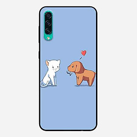 Ốp Lưng in cho Samsung A50 Mẫu Tình Yêu Mèo Cún - Hàng Chính Hãng