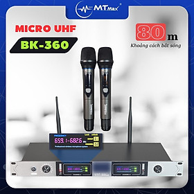 Mua Micro Karaoke Không Dây BK360 Đầu Thu 2 Râu Bắt Sóng Cực Xa sản phẩm phù hợp cho karaoke gia đình sân khấu với khả năng hút âm tốt giảm thiểu tiếng hú rít thiết kế nhỏ gọn tiện dụng giá tốt