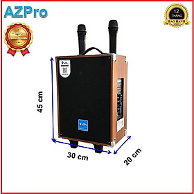 Loa kéo  AZPRO,AZ8-A,Bass 20,thùng gỗ cao cấp,tặng 2 mic không dâyHàng chính hãng