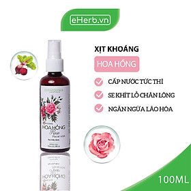 Xịt Khoáng Hoa Hồng Cấp Ẩm, Kiềm Dầu Cho Da Milaganics (100ml)
