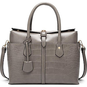 Europe Boutique Ladies's Handbag Plaid Textured Leather